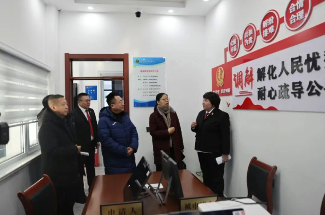 盟民委联合盟中级人民法院赴科右中旗杜尔基法庭调研指导“石榴籽”诉讼服务工作站建设工作